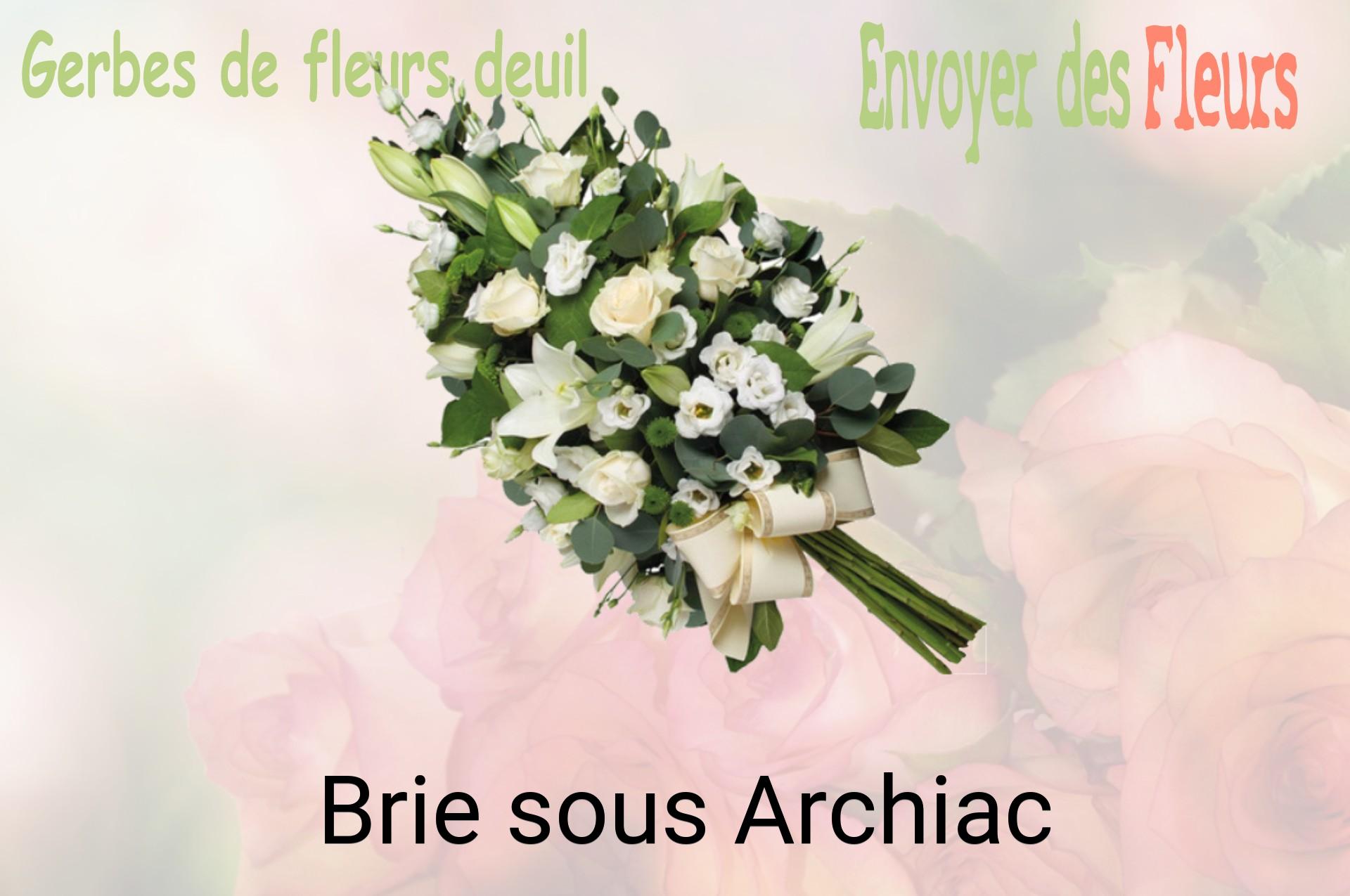 Gerbe de fleurs de deuil livrée à Brie-sous-Archiac